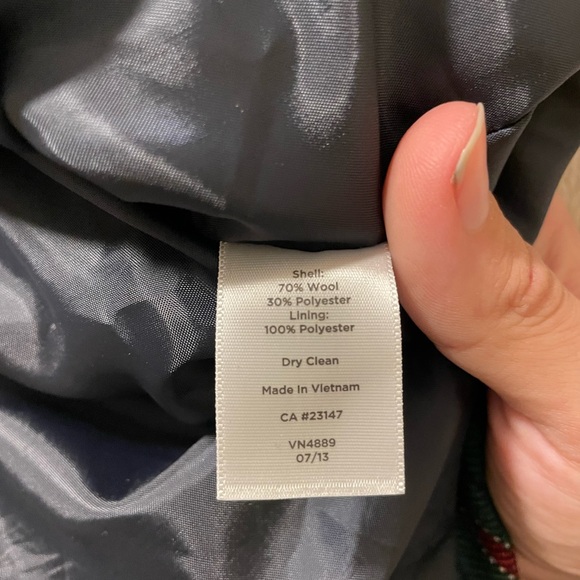 EUC Talbots Wool Blend Red and Green Plaid Skirt - Picture 4 of 4